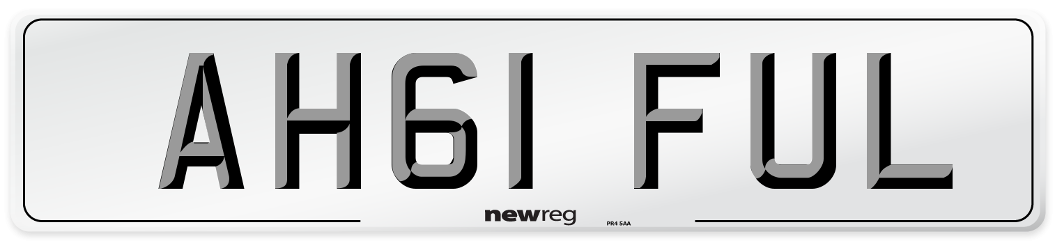 AH61 FUL Number Plate from New Reg